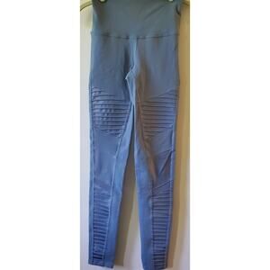 ALO YOGA High Waist Moto Leggings Size XS Blue Gray